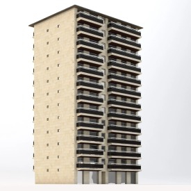 Apartment Building In Paris 3D Model