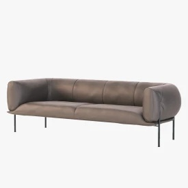 Rondo Leather Lounge Three Seater Sofa By Lucy Kurrein 3D Model