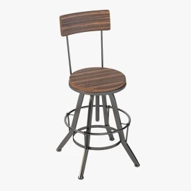 Gray Barn Horseshoe Richard Aqua Barstool 3D Model