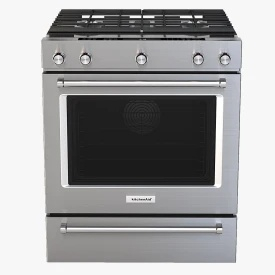Whirlpool 30 Inch 5 Burner Gas Slide In Convection Range Oven KSGG700ESS 3D Model