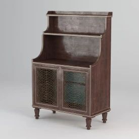 1820s English Regency Period Waterfall Bookcase 3D Model
