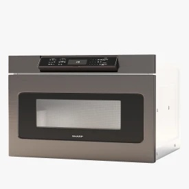 SHARP 24 IN. 1.2 CU. FT. 1000W Black Stainless Steel Microwave Drawer Oven 3D Model