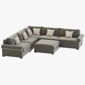 Lebanon Modular Sectional Corner Sofa Five Seater 3D Model