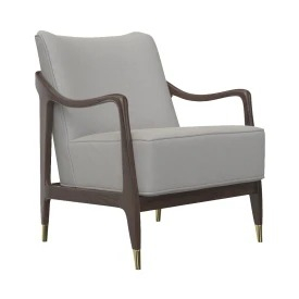Midcentury Sculptural Gio Ponti Style Walnut Lounge Chair 3D Model