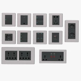 Coswall Modular Range Switches & Sockets Set 3D Model